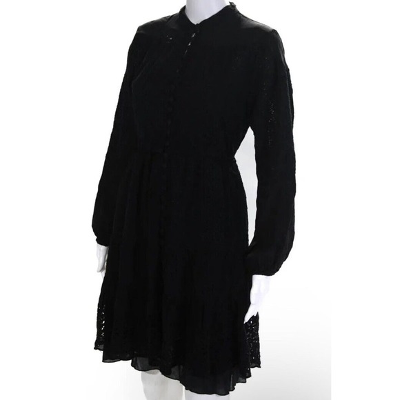 Johnny‎ Was Lexan Dress Women's Size Small Black Cutout - Picture 2 of 7